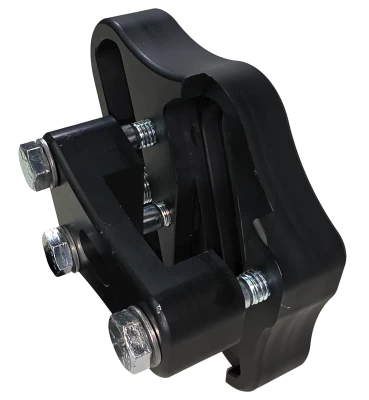 Panhard Mount, Climber, 2 in x 2 in,Double Radius, Center & Inside Mount, Aluminum, Black Anodized, Kit - PPM0560-AR