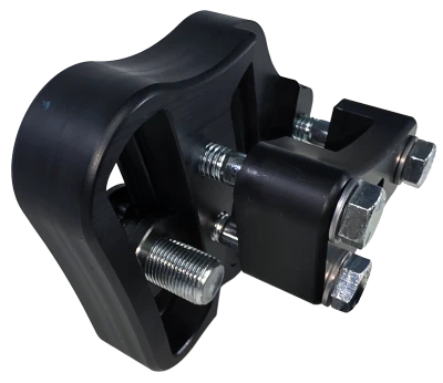 Panhard Mount, Climber, 2 in x 2 in,Double Radius, Center & Inside Mount, Aluminum, Black Anodized, Kit - PPM0560-AR