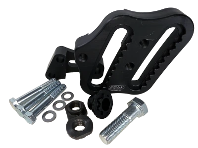 Panhard Mount, Climber, 2 in x 2 in,Double Radius, Center & Inside Mount, Aluminum, Black Anodized, Kit - PPM0560-AR