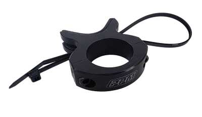 Shock Reservoir Bracket, Clamp-On, Cable Tie, Aluminum, Black Anodized, 1-1/2 to 3 in Reservoirs, 1-1/2 in OD Tube, Each. - PPM1190