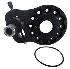 Pinion Mount, Single Sided, Threaded Adjuster, Aluminum, Black, Each.