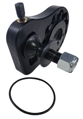 Pinion Mount, Single Sided, Threaded Adjuster, Aluminum, Black, Each. - PPM0450