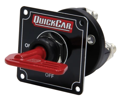 Battery Disconnect, Rotary Switch, Panel Mount, 350 Amps, 12V, Removable Key, Red, Each. - QCP-55-030