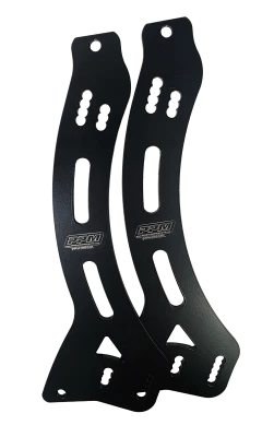 Longhorn 4 Bar Brackets, Left Rear, Adjustable, Flat Black, Aluminum, Set. (Fits 2025 and Up) - PPM1008BL