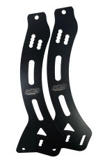Longhorn 4 Bar Brackets, Left Rear, Adjustable, Flat Black, Aluminum, Set. (Fits 2025 and Up)