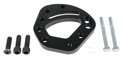 Power Steering Pump Bracket, Driver Side, Head Mount, Aluminum, Black Anodized, Short Water Pump, Small Block Chevy, Kit - PPM325-30030