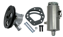 Power Steering Pump Kit, GM Type 2, 3 gpm, 1000 psi, Head Mount / Tank / V-Belt Pulley Included, Small Block Chevy