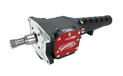 Falcon Late Model Transmission, Manual, 2 Forward Speeds, Reverse, Internal Hydraulic Clutch, 10 Spline Input Shaft, Aluminum Case, Black Dispersant, Kit. - WIN60100BL