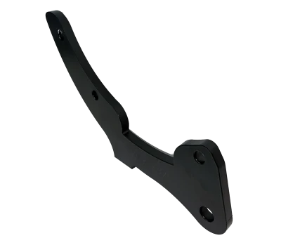 Longhorn Liftbar Rear End Plate, Bottom Side, 3/8in. Thick, Flat Black, Aluminum, Each. (Requires 2) - PPM1001BB