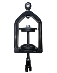 Sixth Coil, Fits 2.5in. I.D. by 4in. Tall Spring, Rod End Top, Clevis Bottom, Includes Top and Bottom Spring Cup, Aluminum, Black, Each.