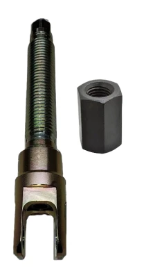 6in. Clevis Jack Bolt, 1-8 Thread, Comes with Bushing, 9in. From Center Hole to Top of Thread, Steel, Each. - BSB7472