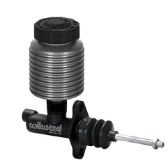 Master Cylinder, 7/8in. Bore, 1.120in. Stroke, Remote Reservoir, Aluminum, Black Paint, Kit.