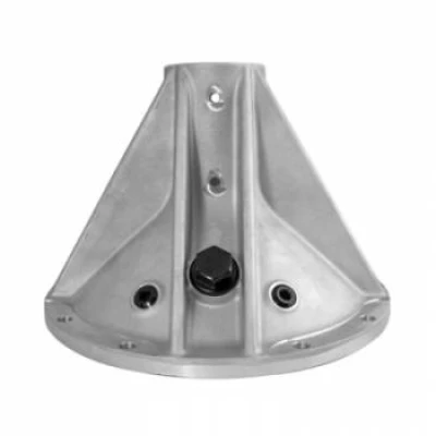 Permanent Mold Machined Side Bell, Closed Axle, Passenger Side, 8 Rib, Aluminum, Natural Finished, Winters 10in. Quick Change, Each. - WIN12083M