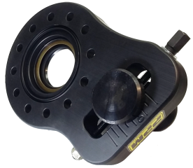 Pinion Mount, Single Sided, Threaded Adjuster, Aluminum, Black, Each.