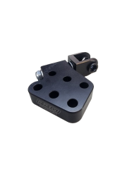 Shock Mount, Aluminum, 7/16 in holes, 1/2, 1, 1-1/2 in adjustment, Clevis, Each