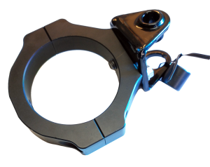 Axle Clamp Shock Mount, 3in. I.D., Steel 2 Position Shock Clevis, Aluminum, Black, Each.
