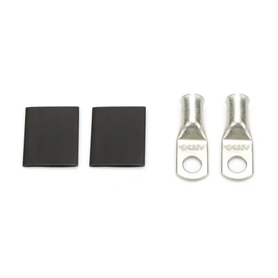 Battery Terminal, 2 Gauge, 5/16 in Eyelet, Heat Shrink Included, Copper, Tin Plated, Pair - QCP-57-540