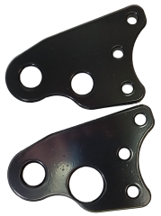 Shock Mount, Chassis, LF, Black Powdercoated,1/4 in Aluminum, Rkt, Pair