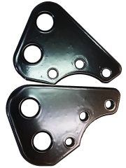 Shock mount plates, RF, Pair, Black, 1/4 in Aluminum, Rocket