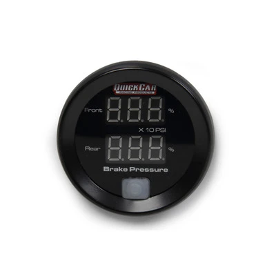 Brake Bias Gauge, 0-1600 psi, Digital, Black Face, 2-1/16 in Diameter, Recall, Senders Included, Each. - QCP-67-101
