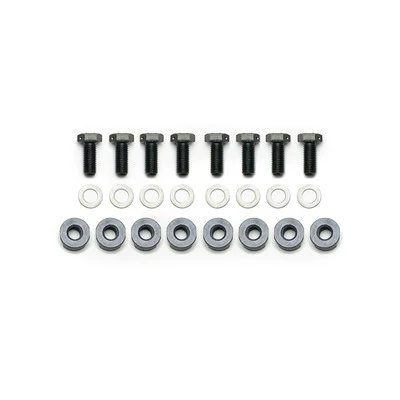 Brake Rotor Bolt, 5/16-24in. Thread, 0.75in. Long, Hex Head, T Nuts and Washers Included, Steel, Black Oxide, Set of 8. - WIL230-14845
