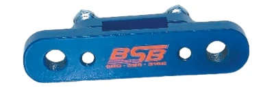 BSB 2 Hole Panhard Mount, Fits 2in. Square Tubing, 3/4 in. Thick, 3/4-10 Threaded Holes, Steel, Flat Black. - BSB7051-20