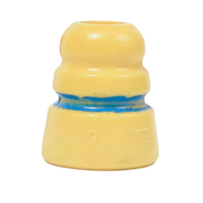 Bump Stop, COT Series, Tree, 2 in OD, 2.27 in Tall, Shock Mount, Hard, Blue Stripe, Rubber, White, Each - PPMS-3018-39