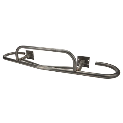 Bumper, Front, 1.75 in OD Tube, 0.095 in Wall, Unwelded, Steel, Natural, Crown Vic, Kit. - PPMCRVBumperF