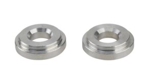 Throttle Linkage Bushing, 2-Piece, 1/2 in Mounting Diameter, 1/4 in throttle stud, Steel, Natural, Holley Carburetors, Each