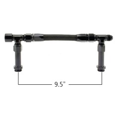 Carburetor Fuel Line, Holley Dual Feed 4150 Series Carb Kit,-08 AN Black, 9-5/8 in, 7/8-20 in, KIT