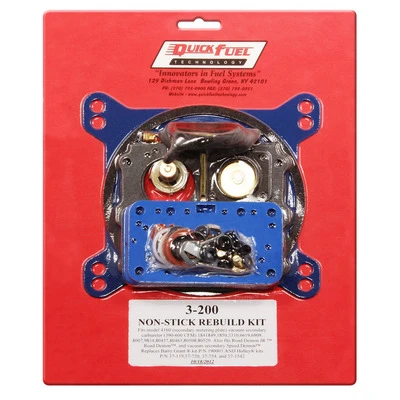Carburetor Rebuild Kit, Performance, 390 to 850 CFM, Holley 4160 / Quick Fuel Carburetors, Gas, Kit - HOL3-200QFT