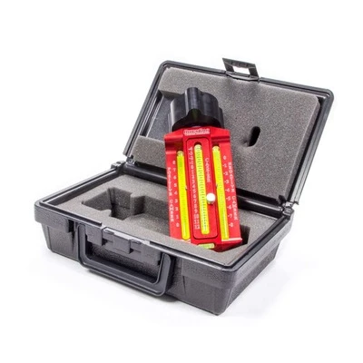 Caster / Camber Gauge, Analog, Magnetic Adapter, Carry Case, Billet Aluminum, Red Anodized, Each - QCP-56-830