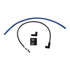 Coil Wire, Spiral Core, 8 mm, Sleeved, 24 in Long, Connectors / Ends, Blue , Cut to Fit, Kit