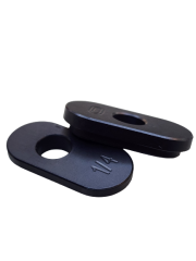 Caster Slug, A-arm Uprights, 1/4 in offset, Aluminum, accepts 1/2 in bolt, 1/8 in thick