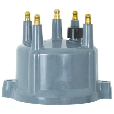 Distributor Cap, HEI Style Terminals, Brass Terminals, Screw Down, Gray, Vented, Volkswagen 4-Cylinder / MSD Pro Billet, Each - MSD8434
