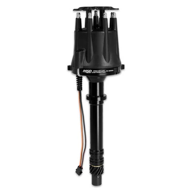 Distributor, Pro-Billet, Magnetic Pickup, Mechanical Advance, HEI Style Terminal, Black, Chevy V8, Each - MSD85555