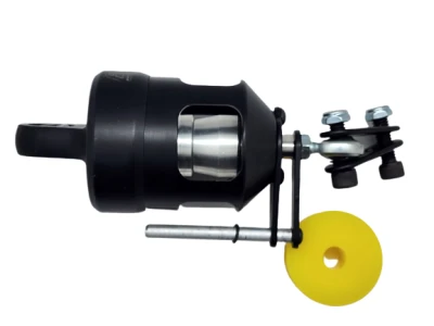 Travel Limiter, Bump/Spring, Travel Indicator, Yellow Puck (Hard), Aluminum, Black Anodized, Kit - PPM0149Y