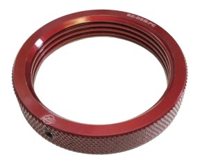 Spring Guide Lock Nut, 2.625 in ID Spring, 2 in Shock Diameter, Aluminum, Red Anodized, Penske Coarse Thread Shocks, Each