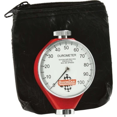 Durometer Gauge, Deluxe, 0-100 Points, Mechanical, Analog, Black Storage Pouch, Each - QCP-56-155