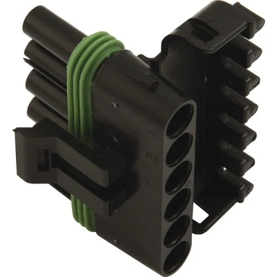 Electrical Connector, Weather Pack Sealed Connector, 6 Pin, Female, Plastic, Black, Each - QCP-50-360