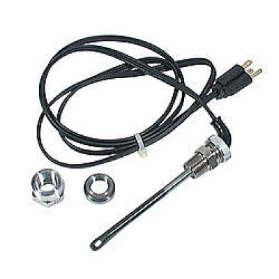 Engine Oil Heater, Internal Element, 300 Watt, 110V Rating, 6 ft Cord, Weld-On, 1/2 in NPT Aluminum Fitting / Steel Bung, Kit - PET08-0300