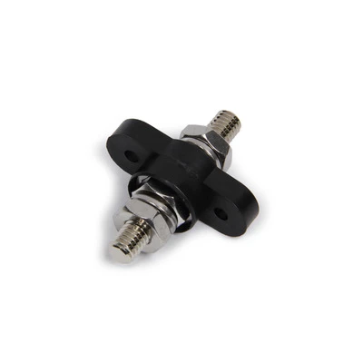 Firewall Junction, 2 Hole, 3/8-16 in Stud, Plastic, Black, Each - QCP-57-804
