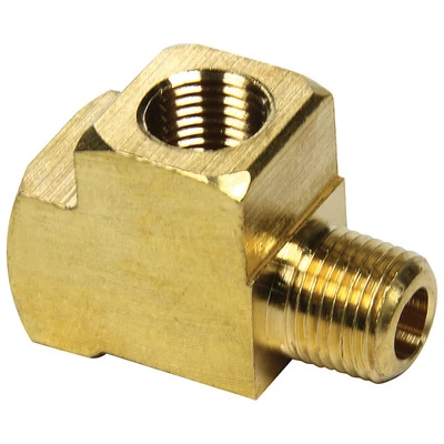 Fitting, Adapter Tee, 1/8 in NPT Female x 1/8 in NPT Female x 1/8 in NPT Male, Brass, Natural, Each - PPM941-17138