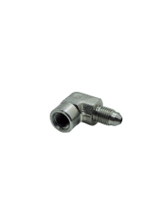 Fitting, Adapter, 90 degree, 1/8 in NPT Female to 3 AN Male, Steel, Zinc Oxide, Each