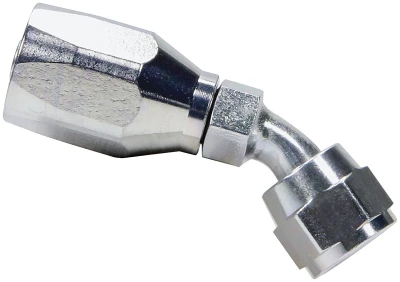 Fitting, Hose End, Power Steering, 45 degree, 6 AN Hose to 6 AN Female Swivel, Steel, Natural, Each - PPM24706N-456