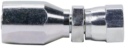 Fitting, Hose End, Power Steering, Straight, 6 AN Hose to 6 AN Female Swivel, Steel, Natural, Each - PPM24706N-006
