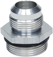 Fitting, Radiator Inlet, Straight, 16 AN Male to 1-5/8-12 in Male O-Ring, Aluminum, Clear Anodized, Radiators, Each
