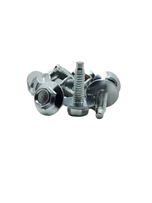 Bolt, Flanged, 1/4-20 in thread, 7/8 in length, Clear Zinc, Body Bolt, 10 pack - PPMZ-211S