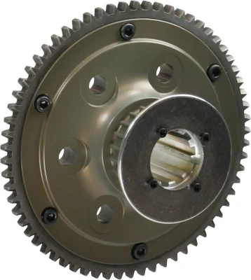 Flywheel, 65 Tooth, 2.6 lb, HTD Pulley, Aluminum, Brinn Transmission, 2-Piece Seal, Chevy V8, Each. - BRI79084