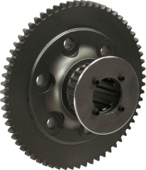 Flywheel, 65 Tooth, 4.3 lb, HTD Pulley, Steel, Brinn Transmission, 2-Piece Seal, Chevy V8